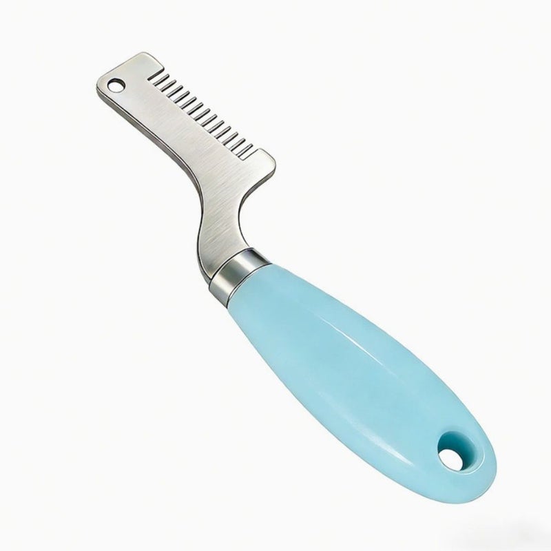 Blue Plastic Scallion Chopper And Herb Cutter Garlic Mincer For Home Kitchen Meal Prep - Image 4