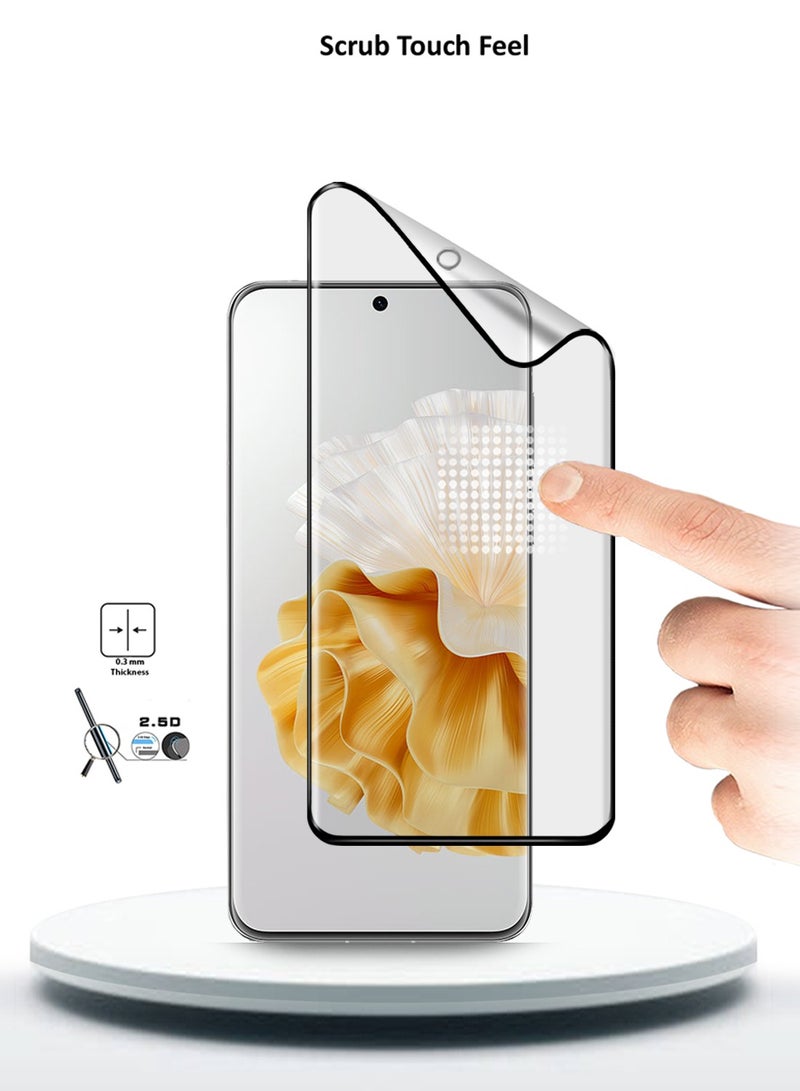 Wtech Huawei P60 Pro 4G 2023 Nano Ceramic Full Glue Full Cover Matte Flexible Screen Protector (MSCNMN) - Clear/Black - Image 4