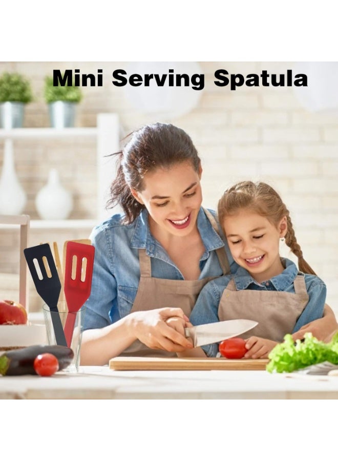 Mini Brownie Serving Spatula, Cookie Silicone Spatulas Flexible Nonstick Silicone Serve Turner Heat-Resistant for Flip Egg in Small Frying Pan Cookie Batter Cookware Cooking Baking - Image 4