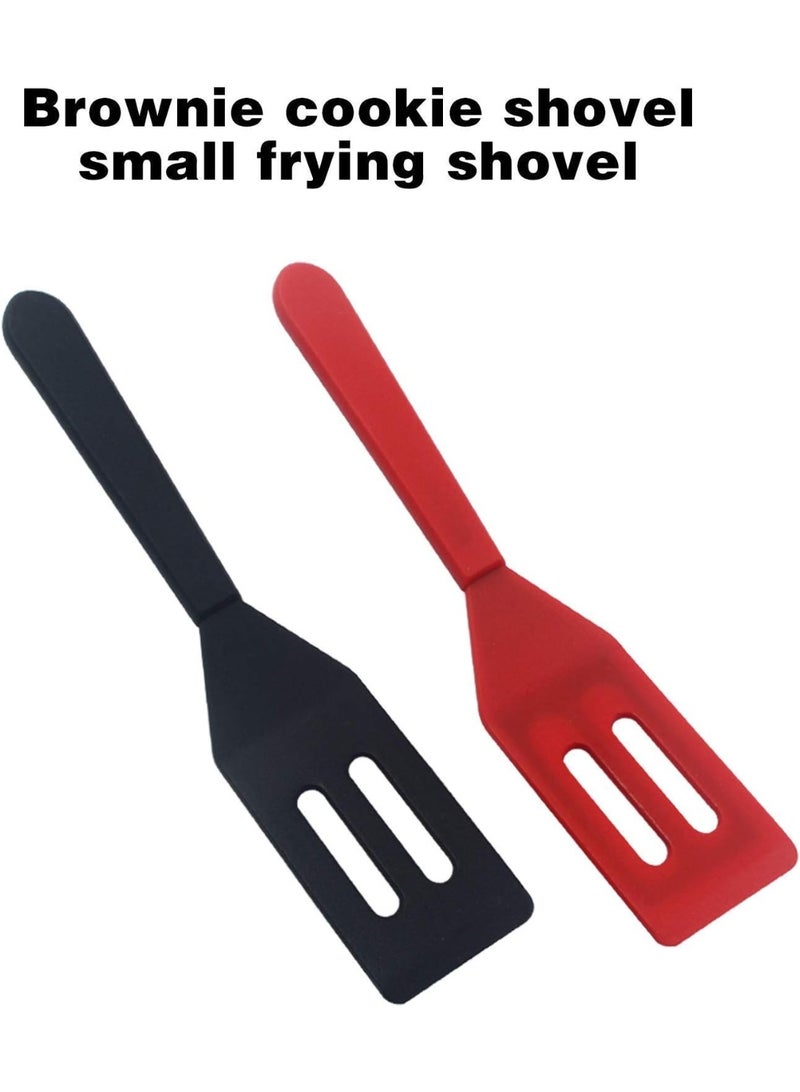 Mini Brownie Serving Spatula, Cookie Silicone Spatulas Flexible Nonstick Silicone Serve Turner Heat-Resistant for Flip Egg in Small Frying Pan Cookie Batter Cookware Cooking Baking - Image 2