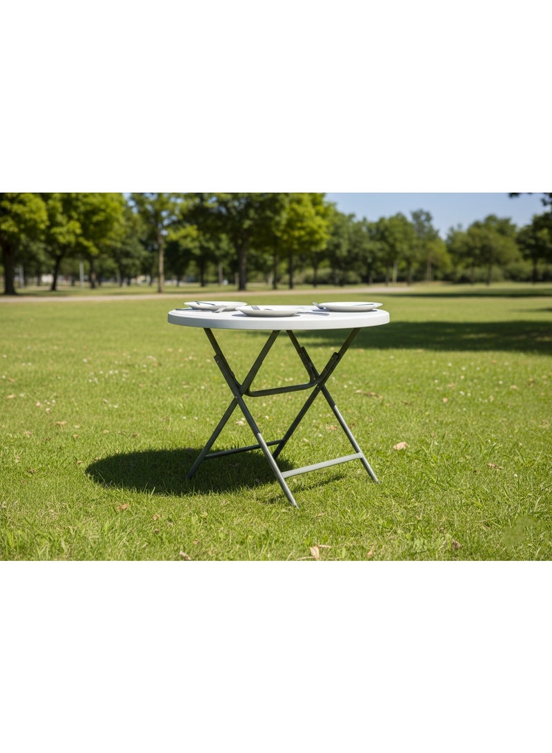 تالا طاولة دائرية قابلة للطي مقاس 80 سم – تصميم عملي ومتين للاستخدام الداخلي والخارجي - Image 2