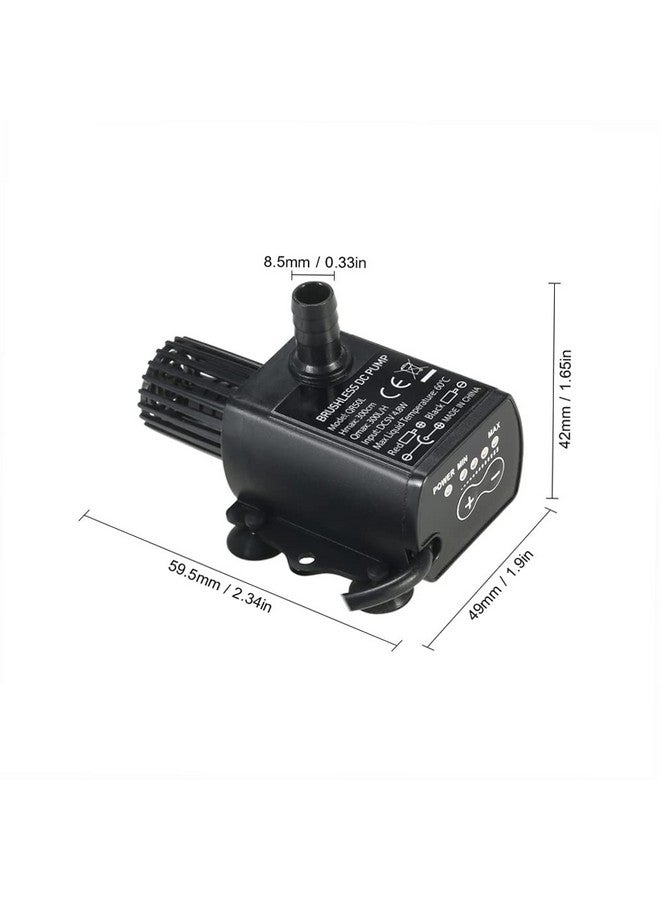 Decdeal Submersible Water Pump Aquarium Fountain with Flow Adjustment Function and USB Interface, DC 5V 4.8W 300L/H Lift 300cm - Image 3
