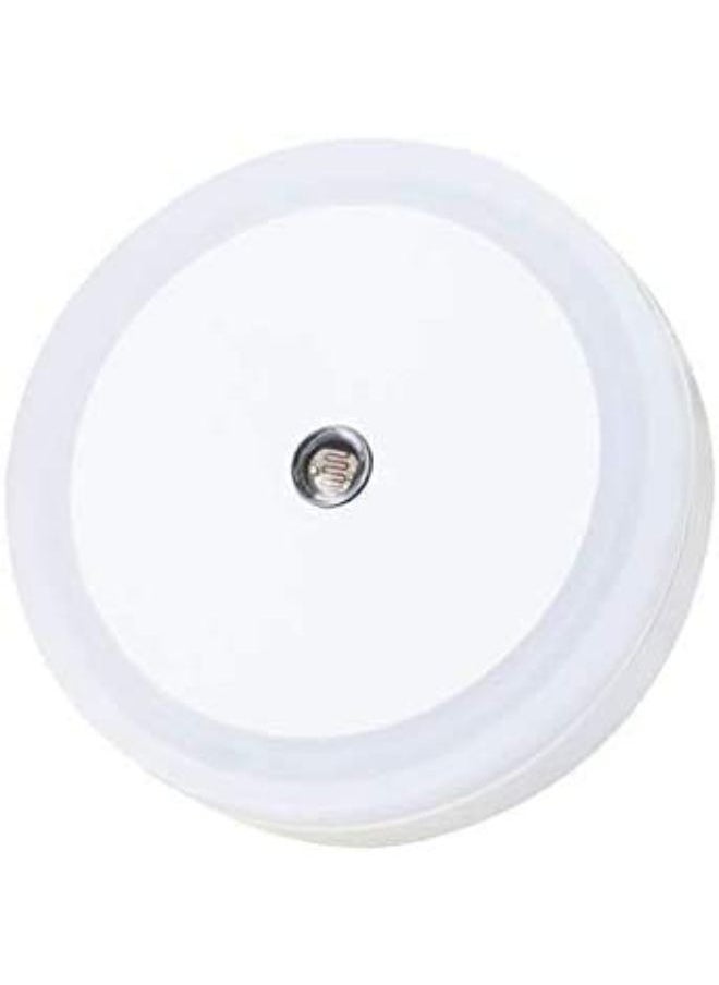EasyLife - LED-Wall Night Round Light (Plug-in), Smart Dusk to Dawn Sensor, Automatic Night Lights, Suitable for Bedroom, Bathroom, Toilet, Stairs,Kitchen and hallway-UK Plug - Image 1