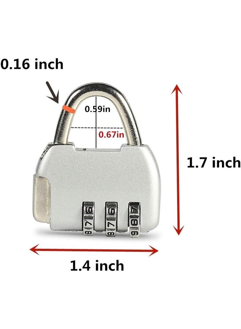 Sakina 3 Pack Number Lock, Luggage Lock Resettable and Waterproof, Anti-pry for School Gym Suitcases Locker, Luggage, Briefcases, Computer Bags, Schoolbags, Backpacks, Locker, Drawers, Toolkit and Cabinets - Image 2