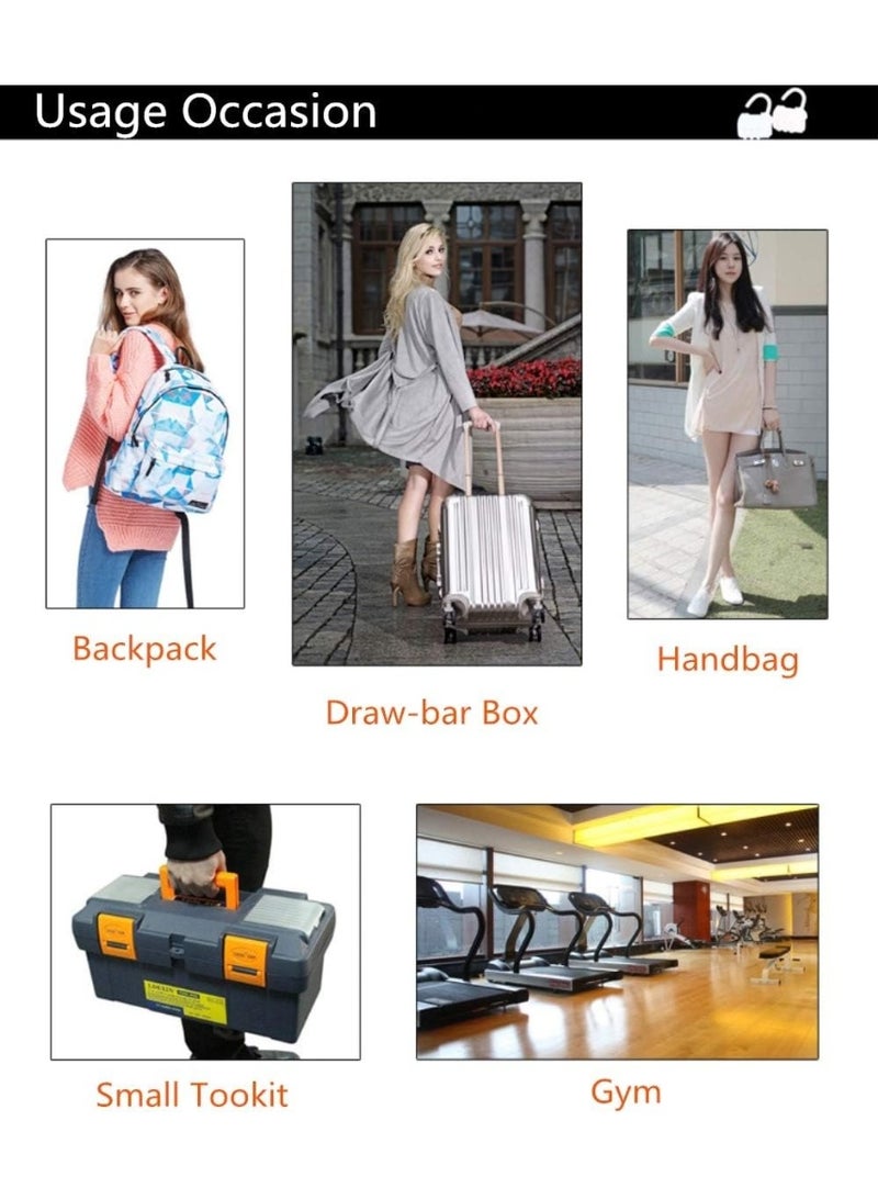 Sakina 3 Pack Number Lock, Luggage Lock Resettable and Waterproof, Anti-pry for School Gym Suitcases Locker, Luggage, Briefcases, Computer Bags, Schoolbags, Backpacks, Locker, Drawers, Toolkit and Cabinets - Image 3