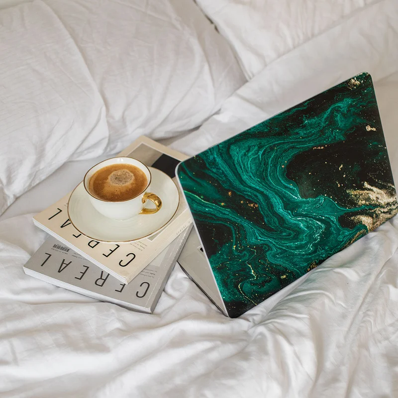 Burga  Protective Premium Hard Case Cover For Apple MacBook Pro 16 Inch Model A2780 2023 with Retina Display Touch ID Printed Design Hard Shell Laptop Case, Emerald Pool  | Best Price UAE