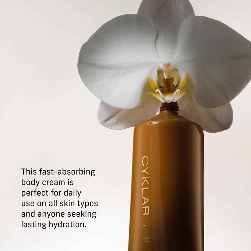 CYKLAR Nutrient Rich Body Cream. Vanilla Verve Nourishing Moisturizer with Niacinamide and Banana Flower Extract. Deep Hydration, Thick Body Lotion, Dry Skin Cream for Women and Men, 8 Fl Oz - Image 3