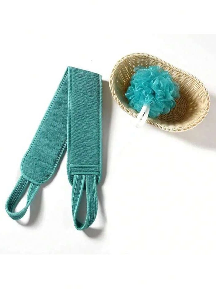 Loquat Luxury 3-in-1 Complete Bath Skin Care Loofah Set - Soft Mesh Bath Loofah, Double-Sided Exfoliating Glove, and Back Scrubber Strap for Deep Massage and Cleansing - Multiple Colors - Image 3
