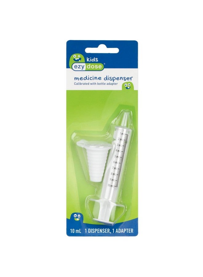 EZY DOSE Kids Baby Oral Syringe & Dispenser Calibrated for Liquid Medicine, Reduce Mess, Easy Way to Orally Administer Medication, 10 mL/2 TSP, Includes Bottle Adapter, Clear, BPA Free - Image 2