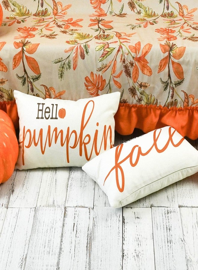 ONWAY Hello Fall Hello Pumpkins Pillow Covers 12x20 Inch Set of 2 Farmhouse Autumn Decorative Lumbar Pillowcases Thanksgiving Decor Patio Cushion Cases for Couch Home Decorations - Image 3