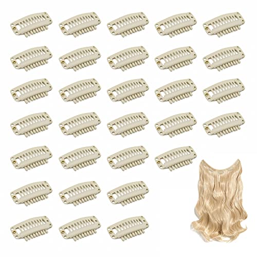 Dreamlover Hair Extension Clips Wig Clips to Secure Wig 9 Teeth 30 Pieces