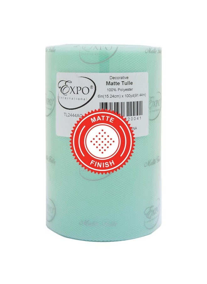 Expo International Decorative Matte Tulle Roll/Spool Of 6” X 100 Yards Lightweight Polyester Tulle Fabric For Tutus Costumes And Party Decorations Washable Easy To Use Lavender  - Image 1