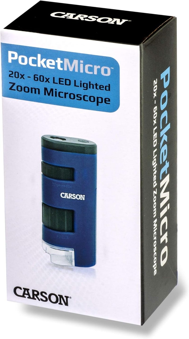 Carson Pocket Micro 20x-60x LED Pocket Microscope Handheld STEM Toy (MM-450) - Image 4