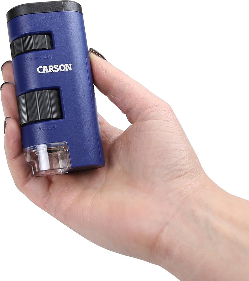 Carson Pocket Micro 20x-60x LED Pocket Microscope Handheld STEM Toy (MM-450) - Image 3