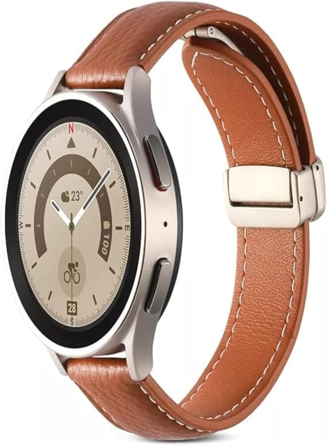 Next Next store Leather Strap Compatible with Samsung Galaxy Watch 6 Classic 47mm 43mm | 5 Pro 45mm | 4 Classic 46mm 42mm | Watch 6/5/4 44mm 40mm/20mm - Next store