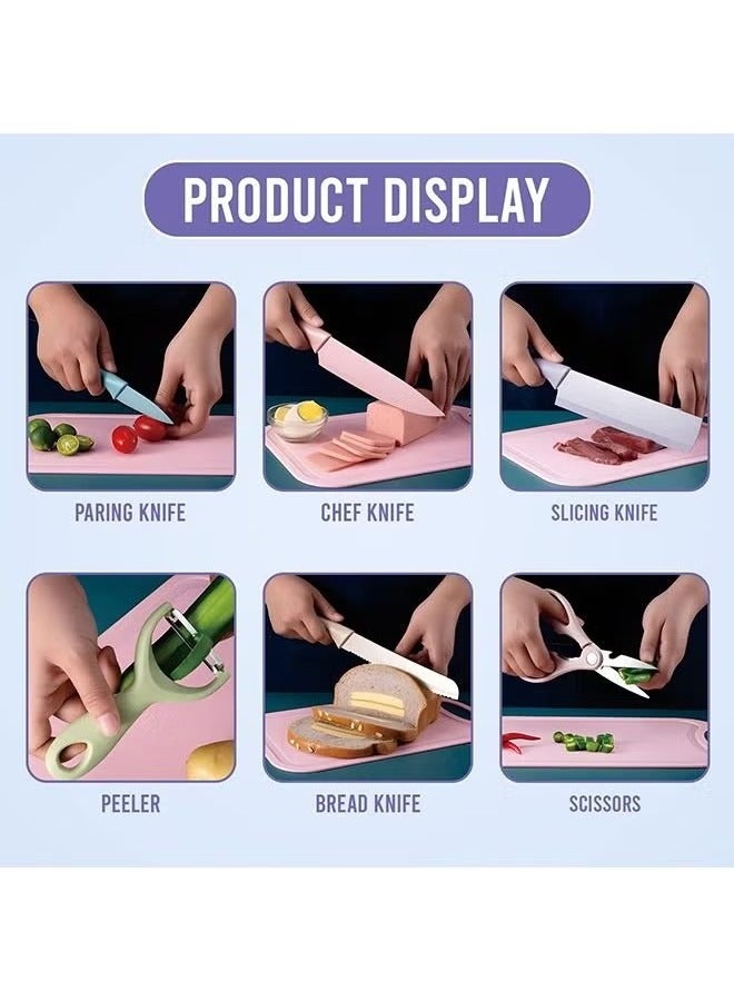 بيوينتي مطبخ لوح تقطيع زائد أربع سكاكين - Image 2