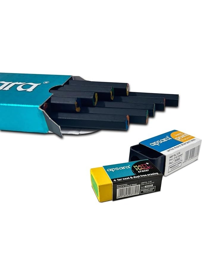 Apsara Matt Magic 2.0 Pencil (PACK OF 10 PENCILS) - Image 2