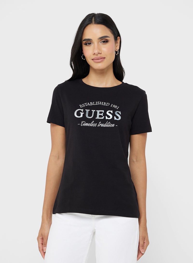 GUESS Nina Short Sleeve  Crew Neck T-Shirt - Image 1