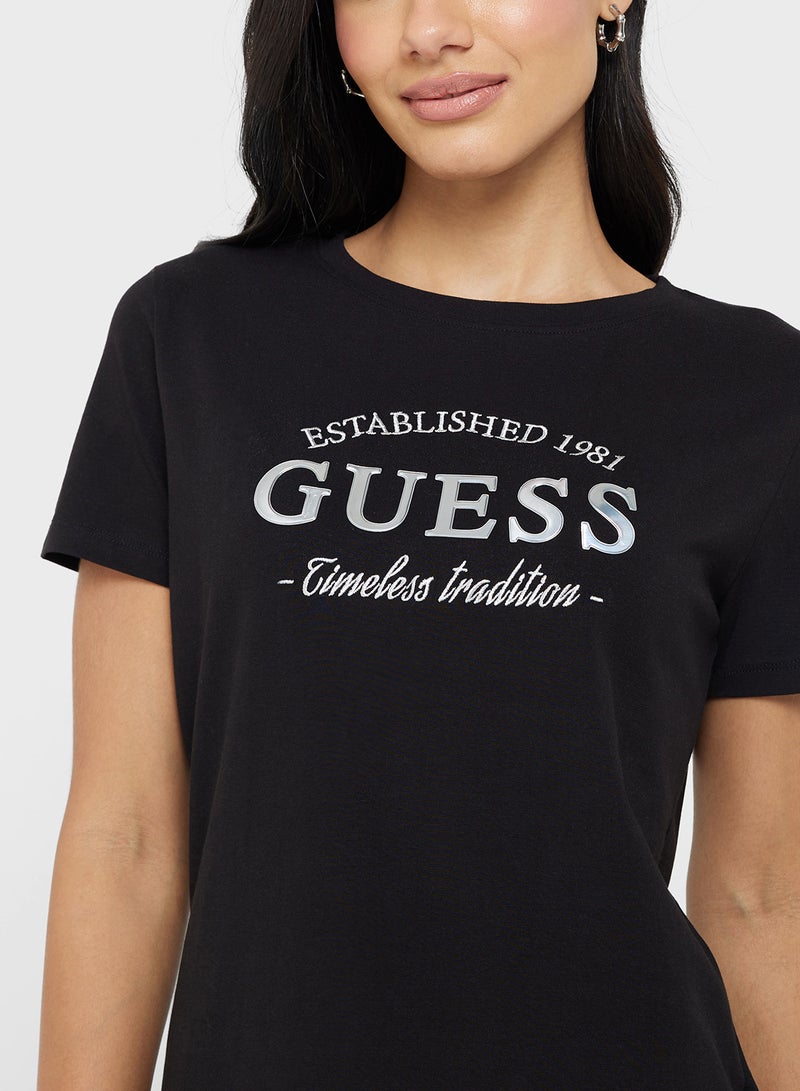 GUESS Nina Short Sleeve  Crew Neck T-Shirt - Image 3