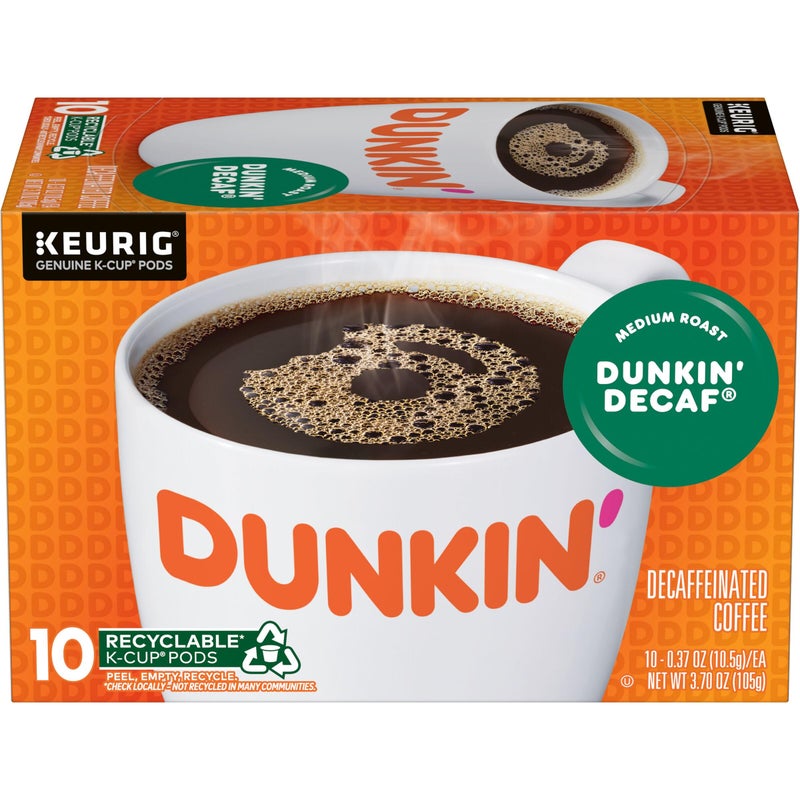 Dunkin' Decaf Medium Roast Coffee, 60 Keurig K-Cup Pods - Image 1