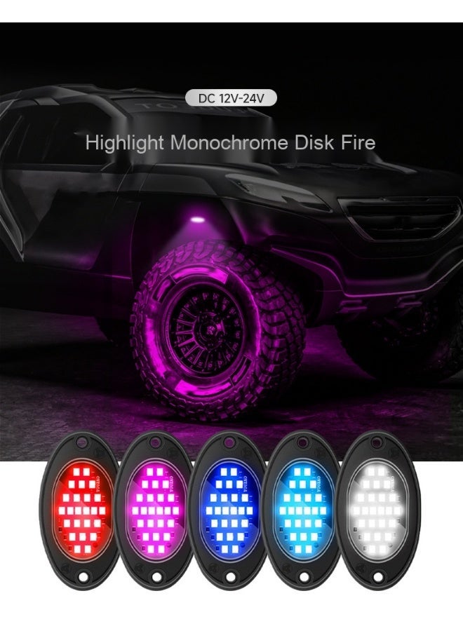 MUNTAQI 12V Car LED Chassis Lights, Off-Road Jeep Wrangler Underbody Lighting Kit, Grille Atmosphere Lights (Set of 4) - Image 5