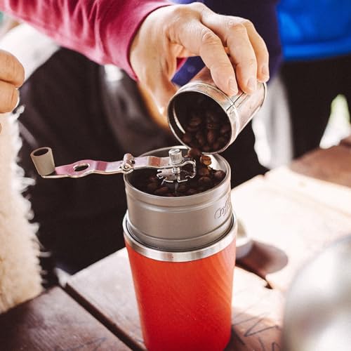 Cafflano Klassic : All-in-1, Drip Kettle+Grinder+Permanent Stainless Filter Dripper+Double-wall Tumbler, Pourover, Coffee Maker for Camping & Travel - Image 2