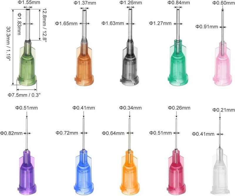إبرة توزيع ذات طرف غير حاد للصناعة لمسدس الغراء السائل 0 21 مم 100 قطعة - Image 3