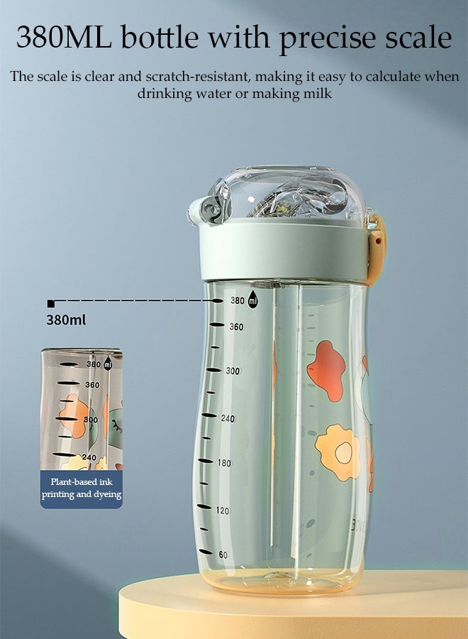 DUNISO Portable Children's Straw Water Cup，PPSU Kids Water Bottle with Straw，Toddler Drinking Bottle，Children Sippy Cup, BPA-Free Leak-Proof Cartoon Sports Water Bottle for Travel School Girls Boys  - Image 5