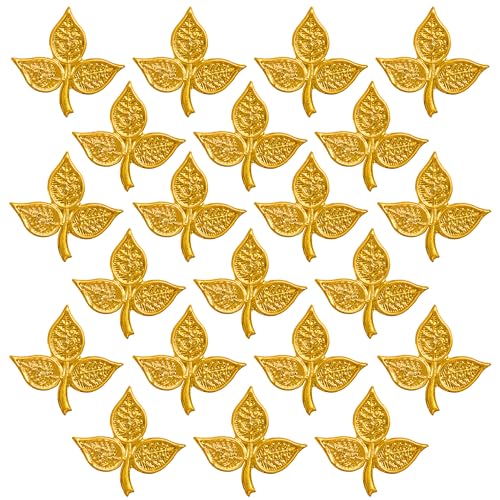 Vail Creations 21 Pcs Gold Belpatra Leaves for Puja Shivji - Image 1