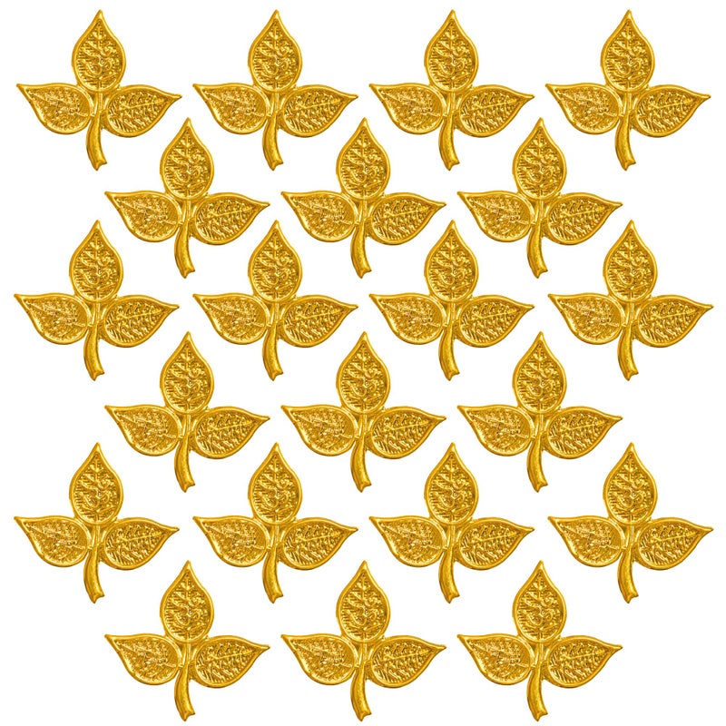 Vail Creations 21 Pcs Gold Belpatra Leaves for Puja Shivji - Image 5