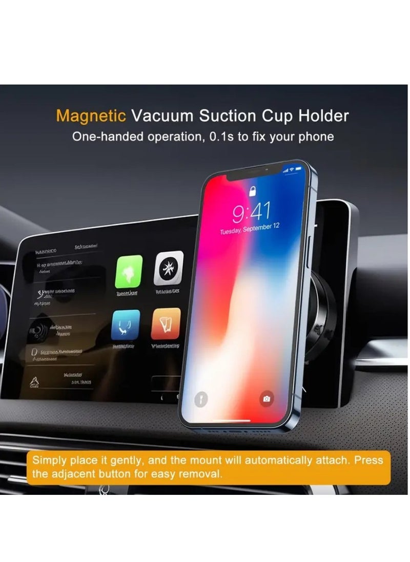 NIBEMINENT Car Suction Cup Phone Holder Vacuum Adsorption Phone Tablet Mount 360° Rotatable Universal Windshield Phone Holder  - Image 4