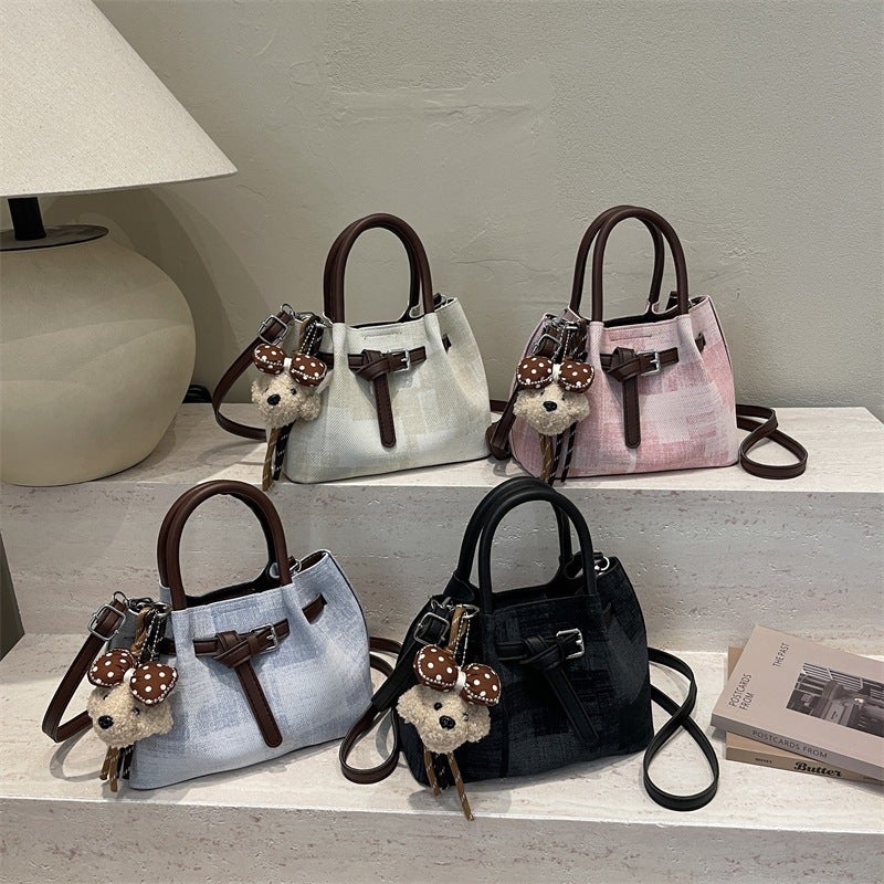 2026 ربيع جديد حقيبة اليد الموضة نسيج سلة حقيبة النساء الكبيرة القدرة للمسافرين crossbody حقيبة - Image 5