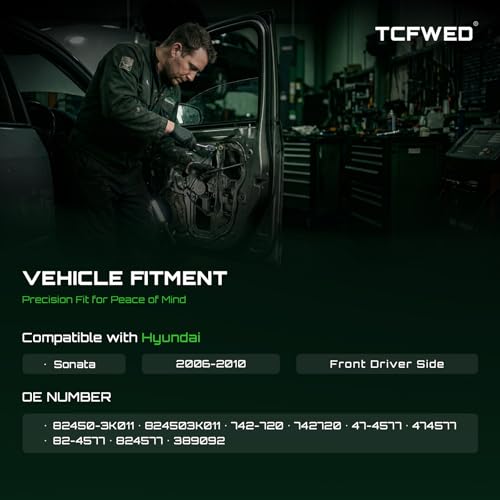 TCFWED Power Window Motor Compatible with Hyundai Sonata 2006-2010,6Pins,Front Driver Side,Replace # 82450-3K011 742-720 - Image 2
