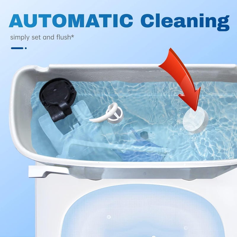 YOOJ ® 12 Pcs Toilet Bowl Cleaning Tablets, Automatic Toilet Bowl Cleaner with Bleach for Deodorizing, Descaling, Against Tough Stains, Household Toilets Tank Cleaner - Image 4