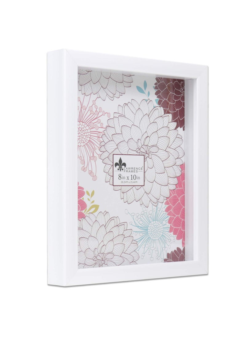 Lawrence Frames Lawrence Frames 785280 Shadow Box Frame 8x10 White 