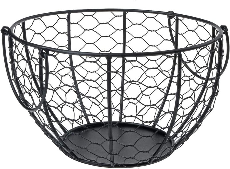 TENINYU Kitchen Storage Metal Wire Egg Basket Farm Chicken Cover Egg Holder/Organizer Case/Container - Image 2