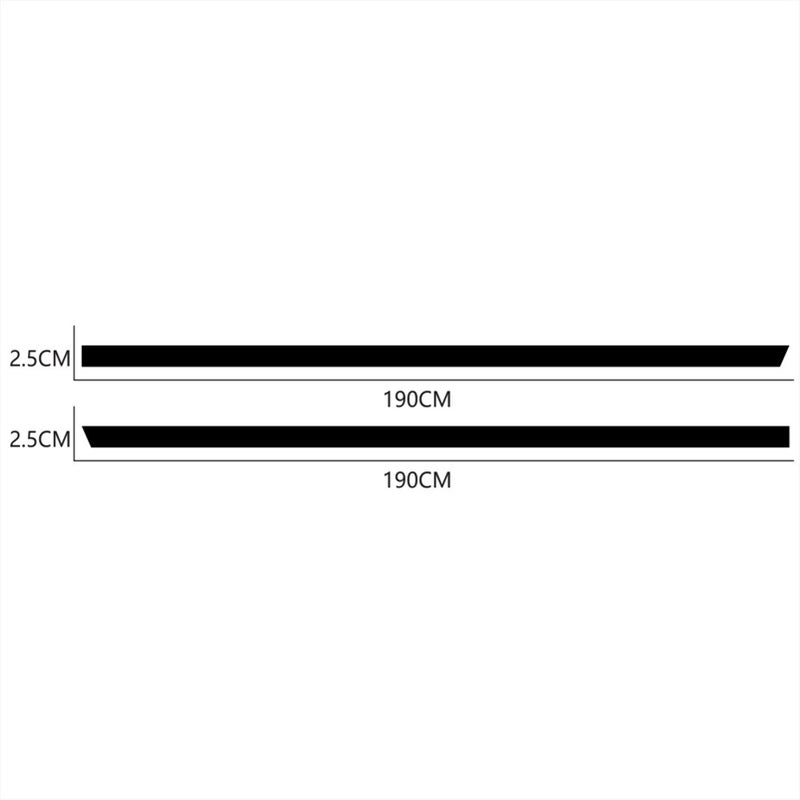 2PCS Car Door Side Skirt Sports Stickers Reflective Black Car Stickers Replacement for VW Golf 7 5 4 3 6 2 1 MK7 MK5 MK2 MK6 MK4 MK1 MK3 GTI - Image 2