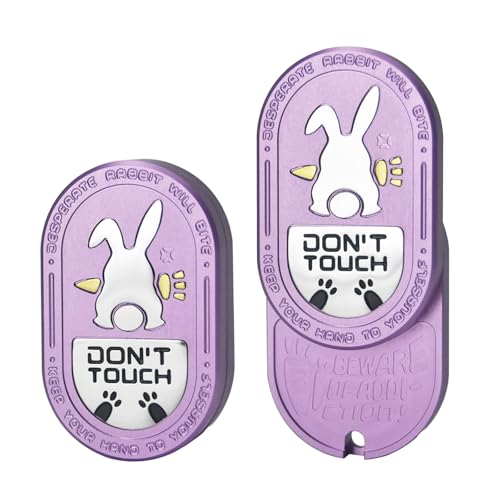 HIDEDC Desperate Rabbit Fidget Slider Aluminum Alloy Version Lightweight Portable EDC Metal Fidget Toys Adults ADHD Tools Executive Desk Toy for Keep Focus Anxiety Relief Purple - Image 1
