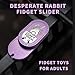 HIDEDC Desperate Rabbit Fidget Slider Aluminum Alloy Version Lightweight Portable EDC Metal Fidget Toys Adults ADHD Tools Executive Desk Toy for Keep Focus Anxiety Relief Purple - Image 4