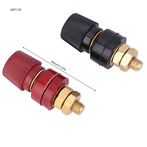 Hyuduo 200A Terminal Binding Post 555 Type Brass Pillar Terminal Block M8 Threaded Diameter Binding Post 0-380V 2pcs - Image 3