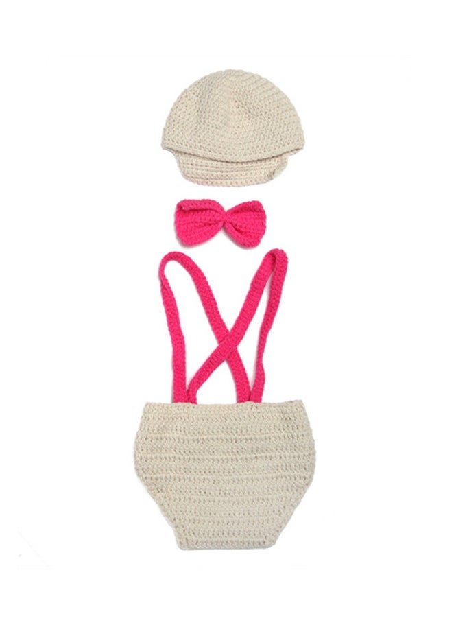 ORiTi 3-Piece Handmade Crochet Knitted Baby Props Outfit Set - B  - Image 2