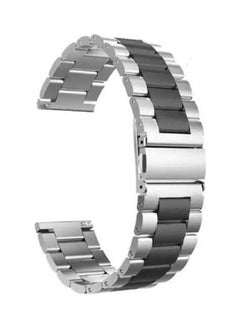 Generic 22mm Stainless Steel Bracelet Watch Band For HUAWEI WATCH Ultimate Strap Sport - Silver Black 