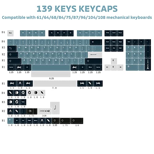Hyekit PBT Apollo Aerospace Custom Keycaps - Cherry Profile, Dye-Sublimation, Cherry Gateron MX Switches Compatible, US & UK Layouts (3U, 6.25U, 7U Spacebar) - Image 2