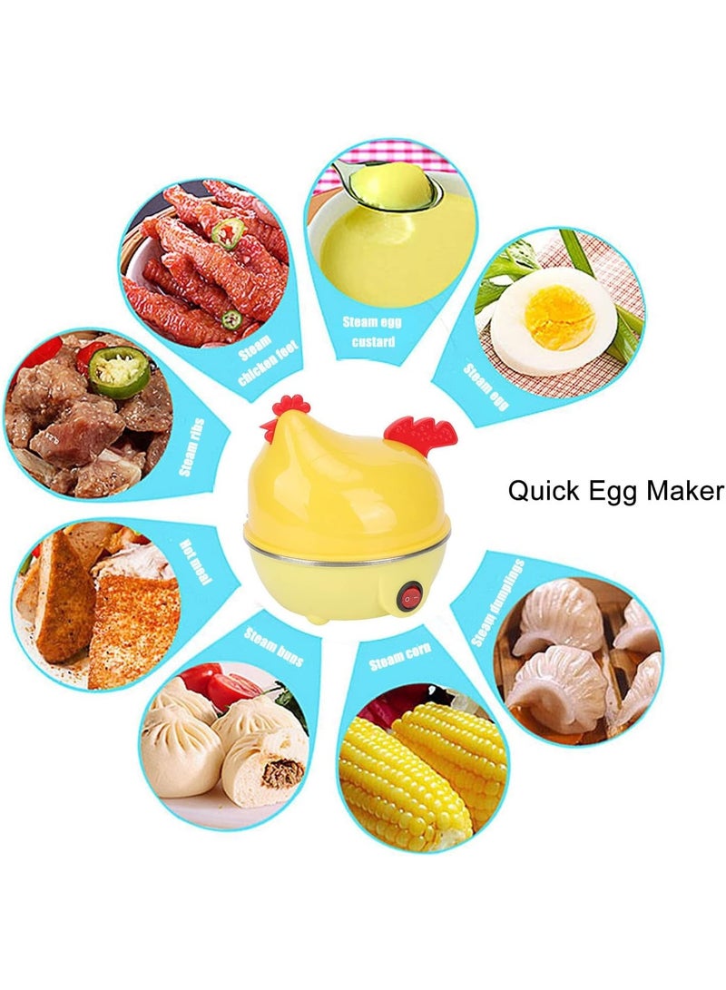 Rapid 7-Egg Electric Cooker – Hard, Medium, Soft Boiled Eggs, Poached Eggs, Scrambled Eggs & Omelets | Auto Shut-Off, Measuring Cup Included, BPA-Free, Retro Mint, 350W 220V, Easy-to-Peel Shells, Family Egg Cooker - Image 4