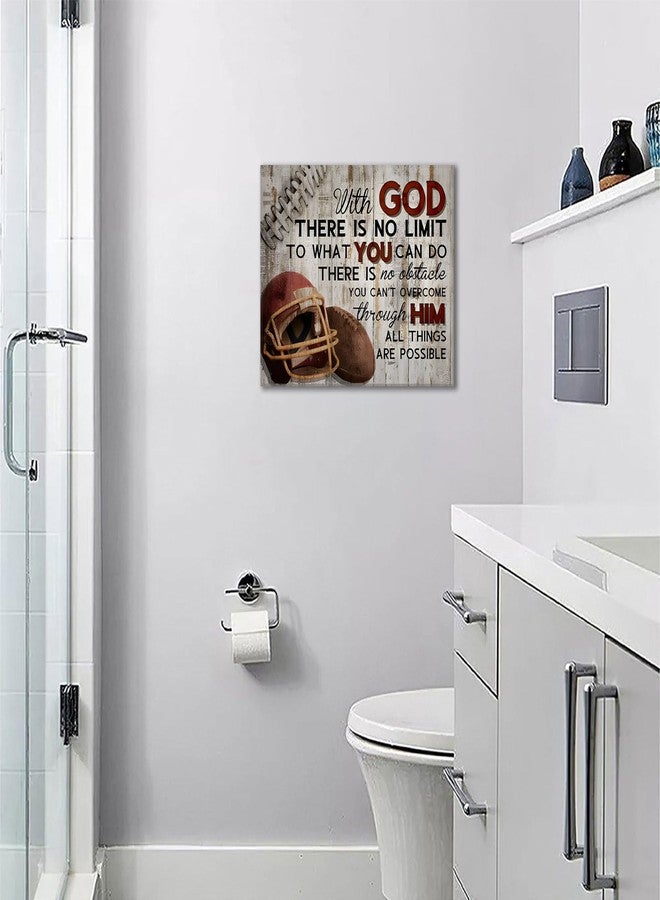 EVPYXFUT Football Sports Wall Art Stuff Religious Football Canvas Vintage Art Prints Sport Poster Inspirational Quotes Rugby Paintings Motivational Pictures For Boys Room Bedroom Gym Wall Decor Framed - Image 5