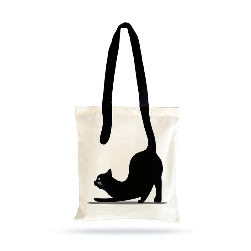 Ecotribe Fashionable Design Tote Bags Women Shoulder Bag-Printed Silhoutte Cotton Bag-Zipper-Ecofriendly Travel Bag-Pack of 2 - Image 3