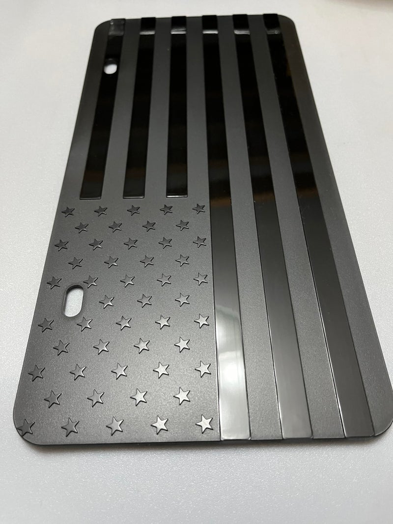 Hycoed Embossed Black American Flag License Plate Frame Premium Quality Thick Durable Novelty USA Patriotic - Image 3