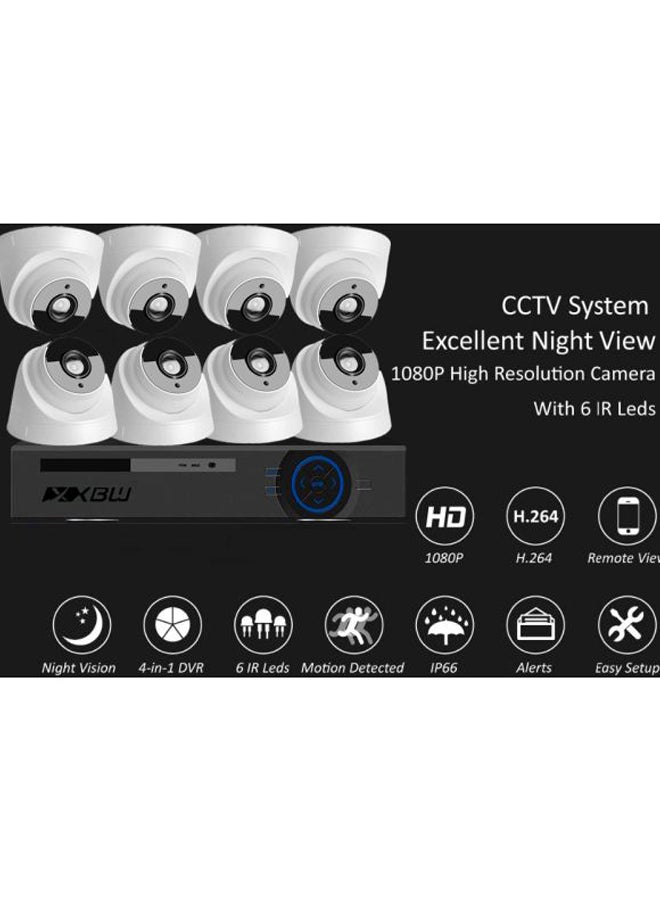 تومفيجن كاميرا مراقبة قابلة للتوسيع بدقة كاملة الوضوح بـ8 قنوات مع طقم مسجل فيديو رقمي - Image 2