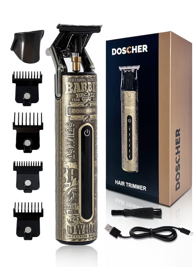 دوشر ماكينة حلاقة كهربائية للرجال، تجمع بين ماكينة قص الشعر (Clipper) وأداة تشذيب (Trimmer)، مزودة بشاشة LCD وبطارية قابلة لإعادة الشحن بسعة 2000mAh. - Image 1