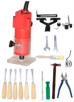 Digital Craft Digital Craft 30000 RPM Woodworking Electric Trimmer 1000W Wood Milling Engraving Slotting Machine Hand Carving Router Machine Electric Trimmer Machine6Pc Wood Carving Set4 Utility Tools  - Image 1